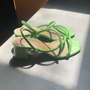 Cute lime green sandals from &other stories